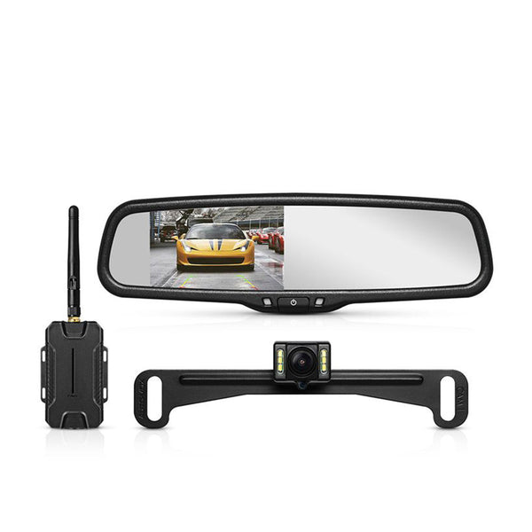 T1400U 480P Wireless Rear View Mirror Backup Camera with Wide Angle for Car & Truck